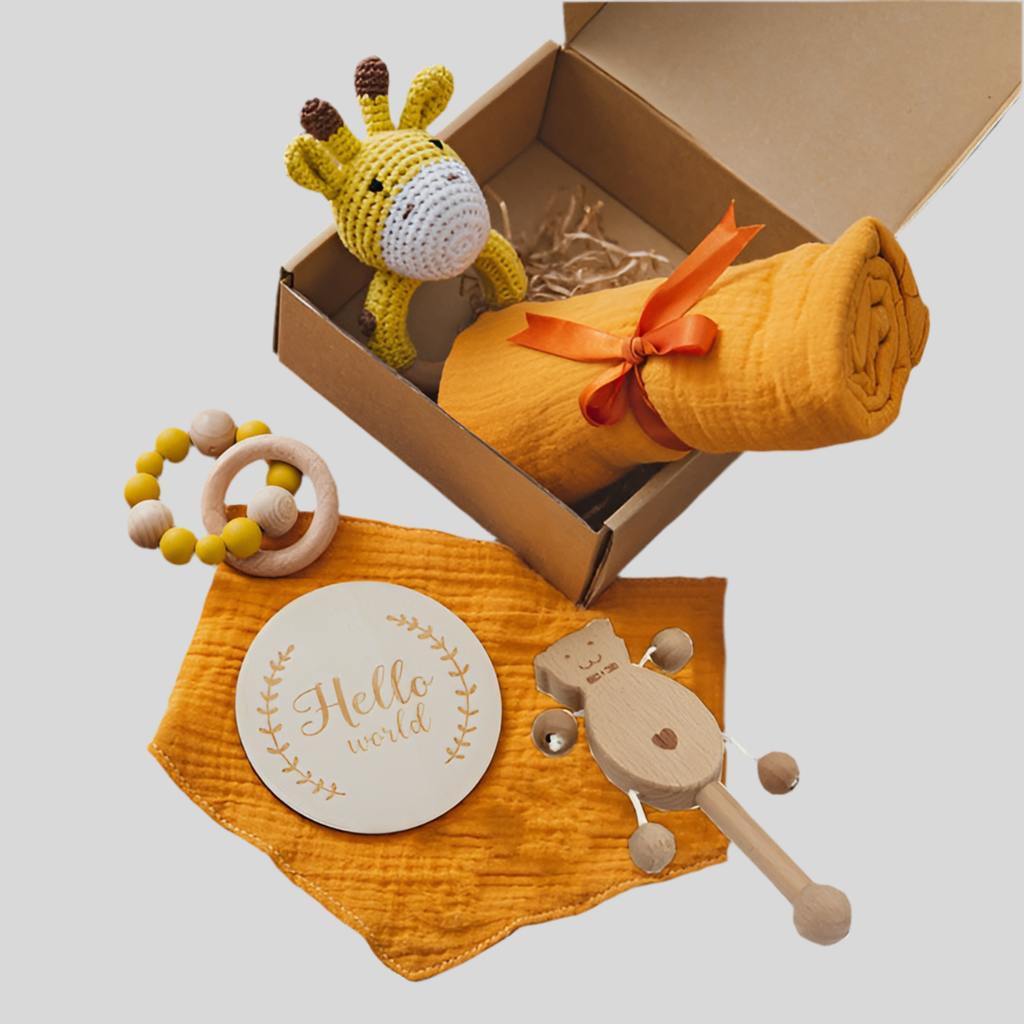 Nebi - Geschenkset, Spielzeug, Rassel, Holzspielzeug