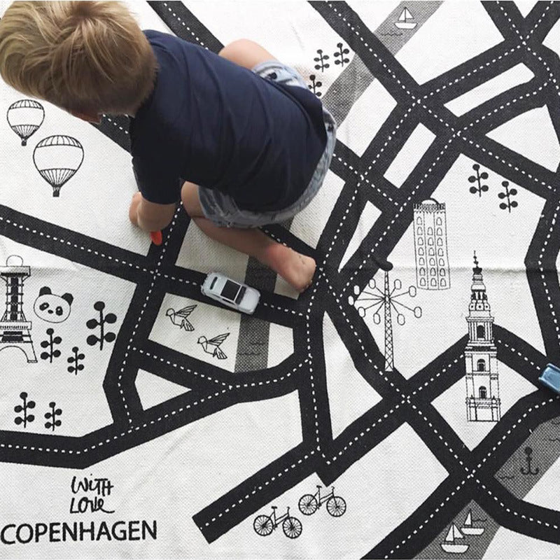 Rayl - Highway Spielmatte 100 % Baumwolle