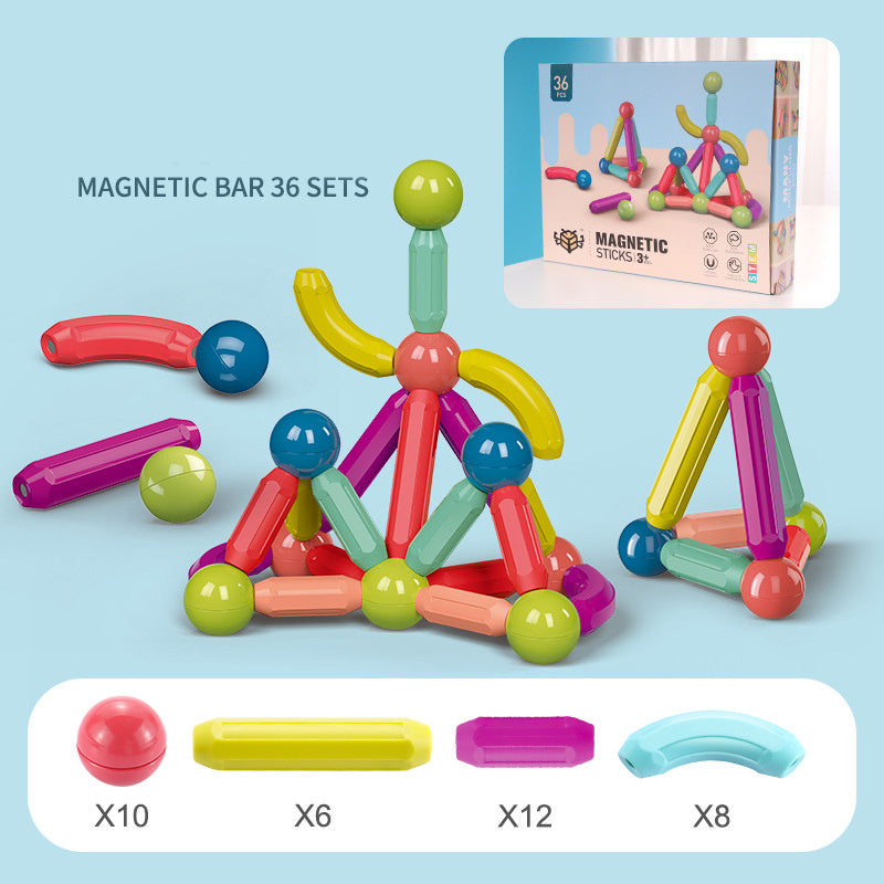 Pawli - Magnetische Stick Bausteine, Lernspielzeug