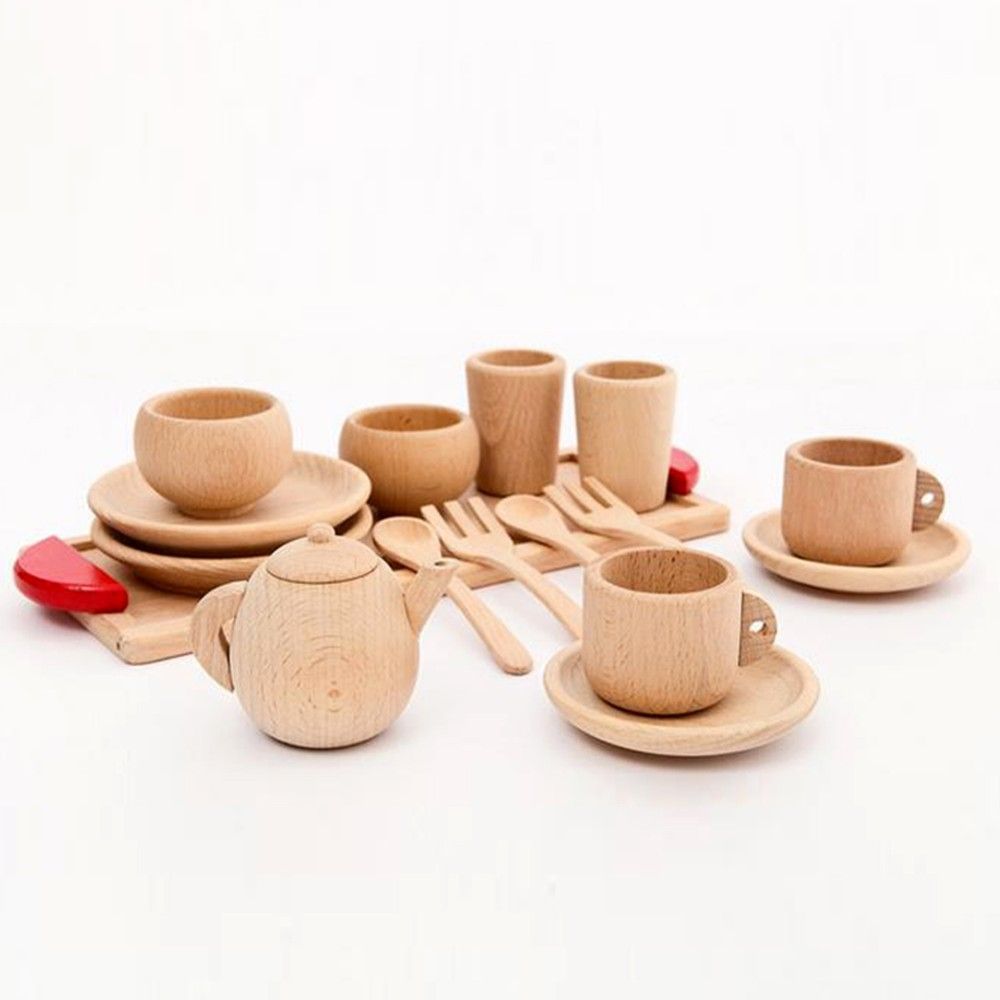 Tasi - Holz Teeservice Set