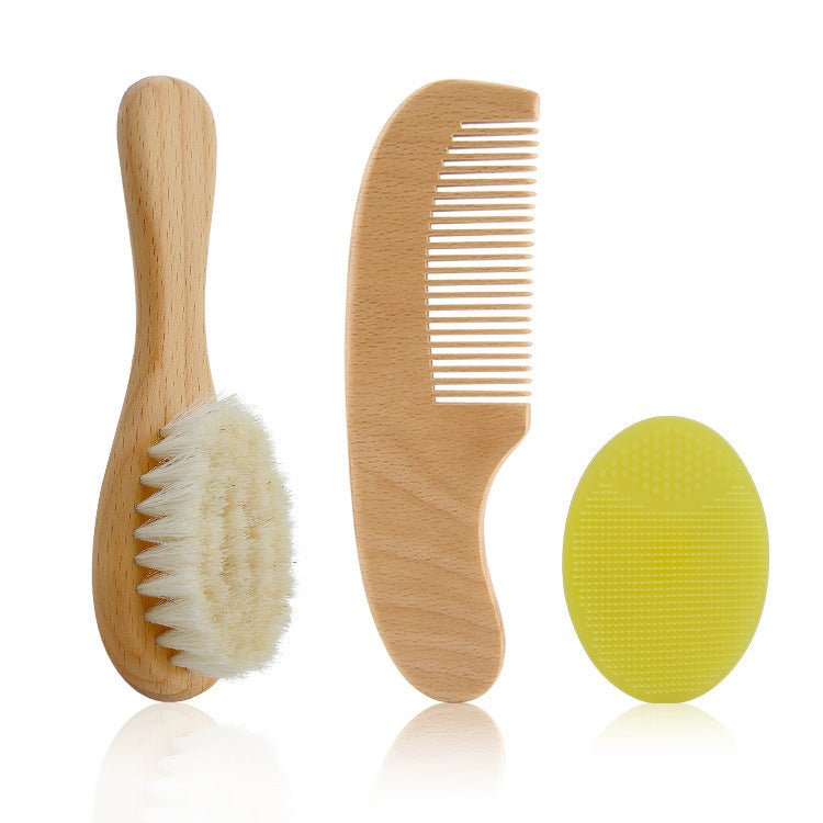 Woody - Baby Holzbürsten Set, Bürste, Holzkamm