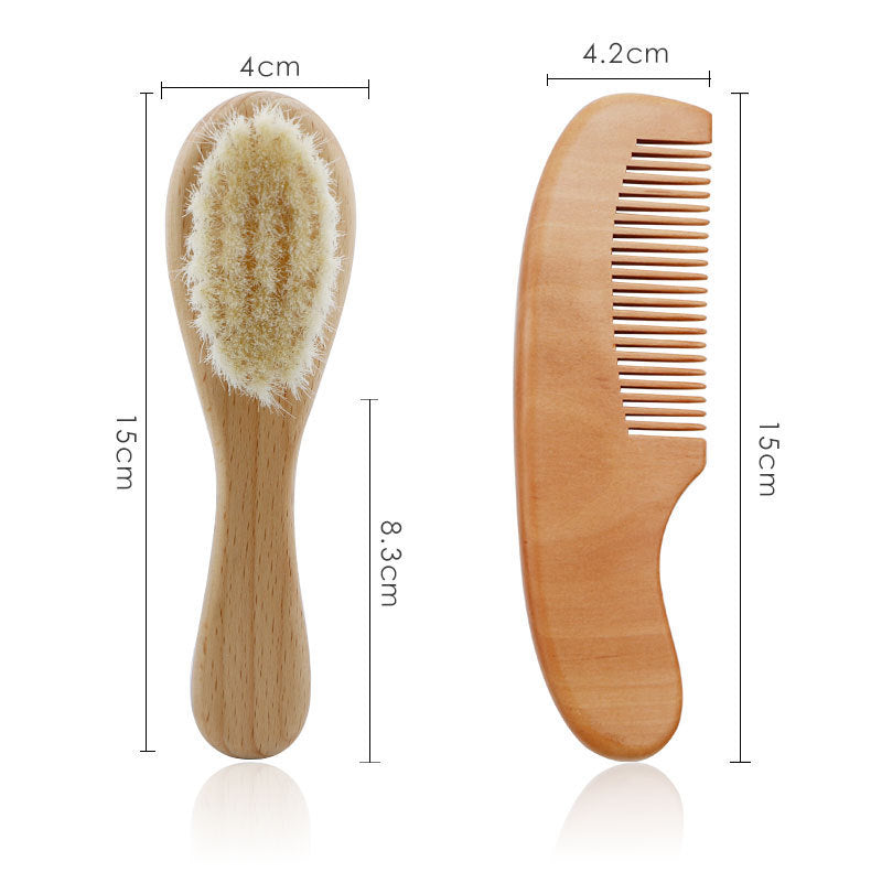 Woody - Baby Holzbürsten Set, Bürste, Holzkamm