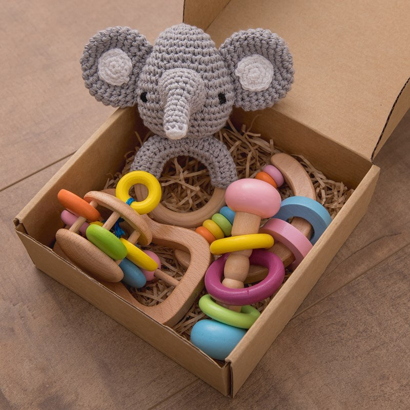 Nebi - Geschenkset, Spielzeug, Rassel, Holzspielzeug