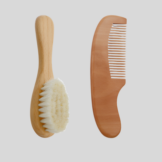 Woody - Baby Holzbürsten Set, Bürste, Holzkamm