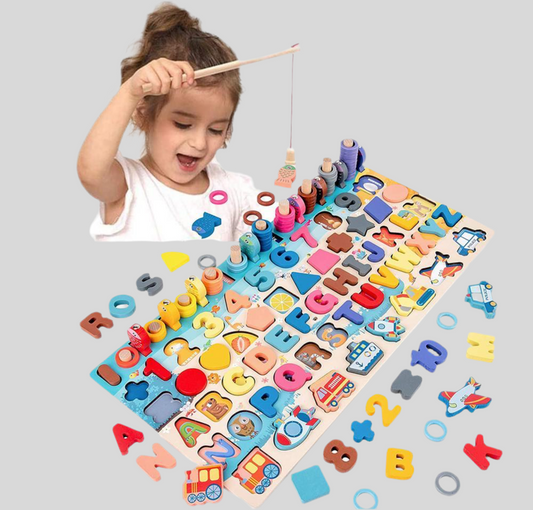 Pawli - Pädagogisches Holz Spielzeug, Montessori Bord, Angel