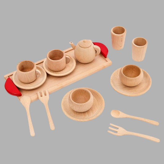 Tasi - Holz Teeservice Set