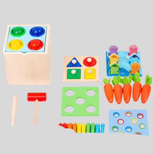 Funi - Holzspielzeug Set, Motorikspielzeug
